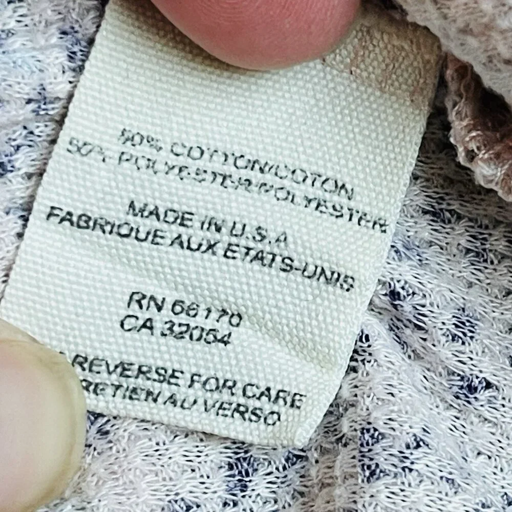 Free People Floral Button Cuff Thermal Blouse Womens Small Y2k Fairy Romantic - Picture 5 of 10